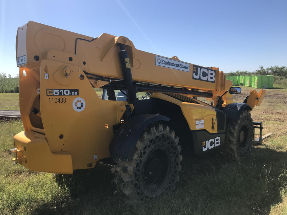 2020 JCB 510-56 Canopy, Solid Tires, Work Lights, Beacon, Aux Hydraulics, Back up Alarm, Lifting Eye, ES Decals