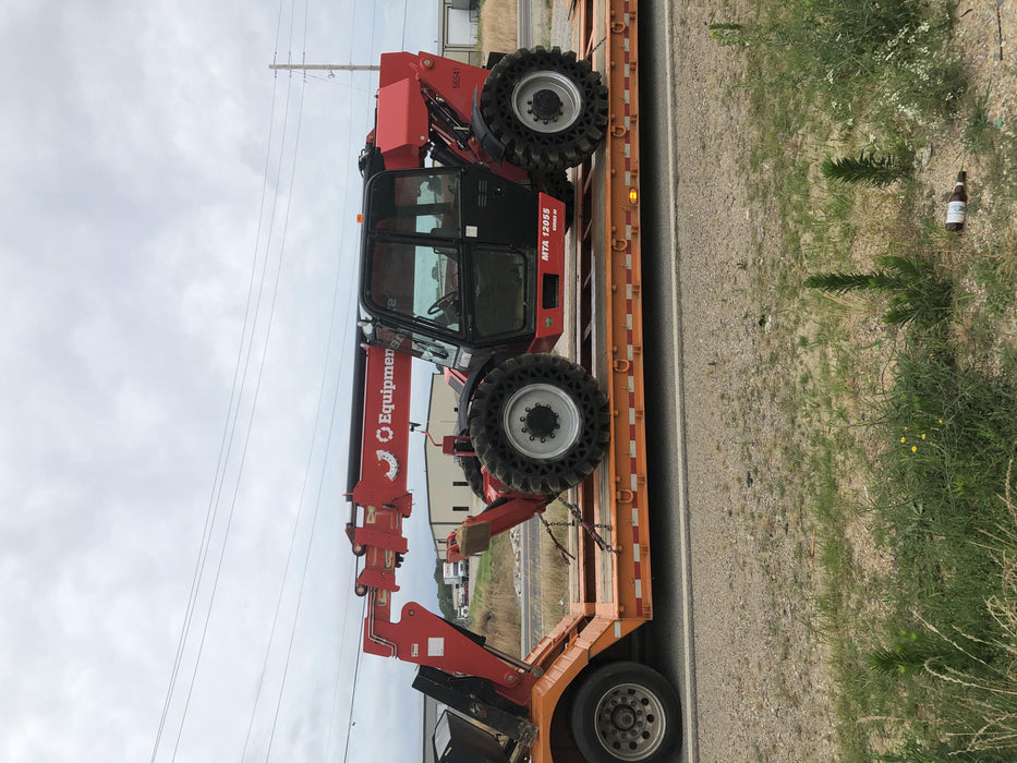 2020 Manitou MTA12055SER3 Cab/Heat/Air, Solid Tires, Amber Strobe, Lift Hook w/66" Carriage, 60" Forks