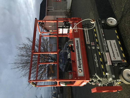 2020 Skyjack SJIII-3219 Solid NM Tires, Half height spring hinged entry gate, Dual Beacons, 800W Inverter