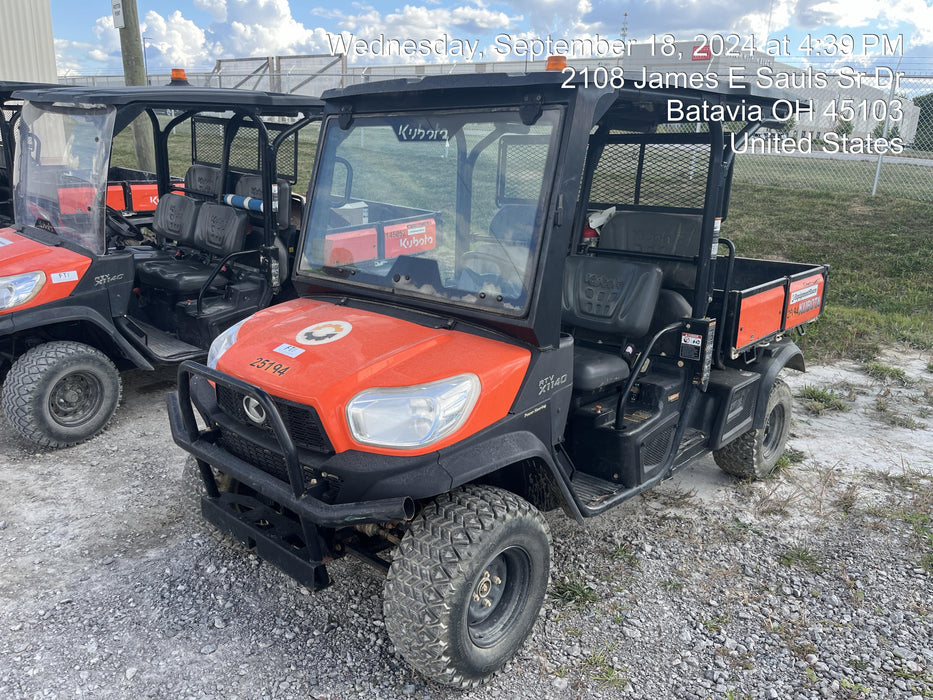 2019 Kubota RTV-X1140W-H 4wd Utility Cart, LED Strobe, Windshield Tempered Glass, Pastic Canopy, Wire Harness Kit, Backup Alarm