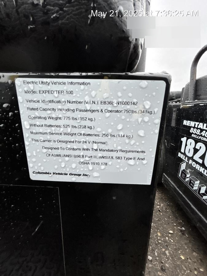 2021 Expeditor Expeditor 3 wheel Expeditor, Steering Wheel, Solid Non marketing tires, Ball Hitch, Front bumper, Painted Black