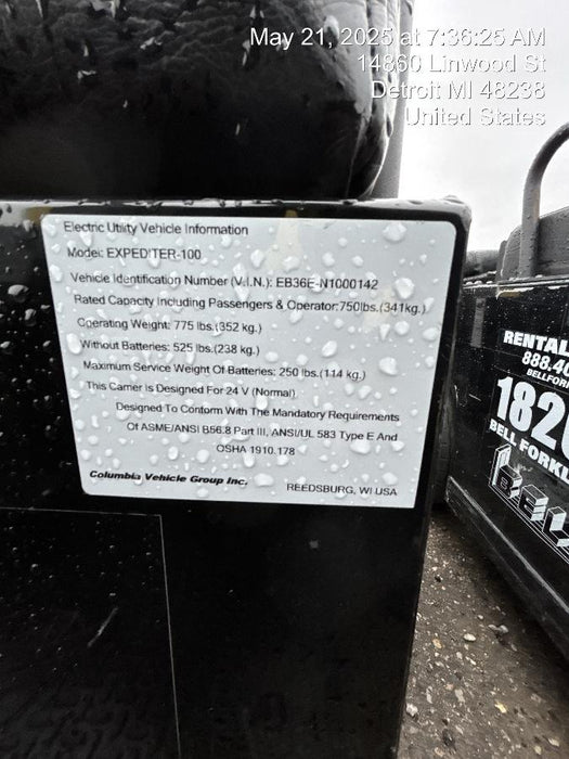 2021 Expeditor Expeditor 3 wheel Expeditor, Steering Wheel, Solid Non marketing tires, Ball Hitch, Front bumper, Painted Black