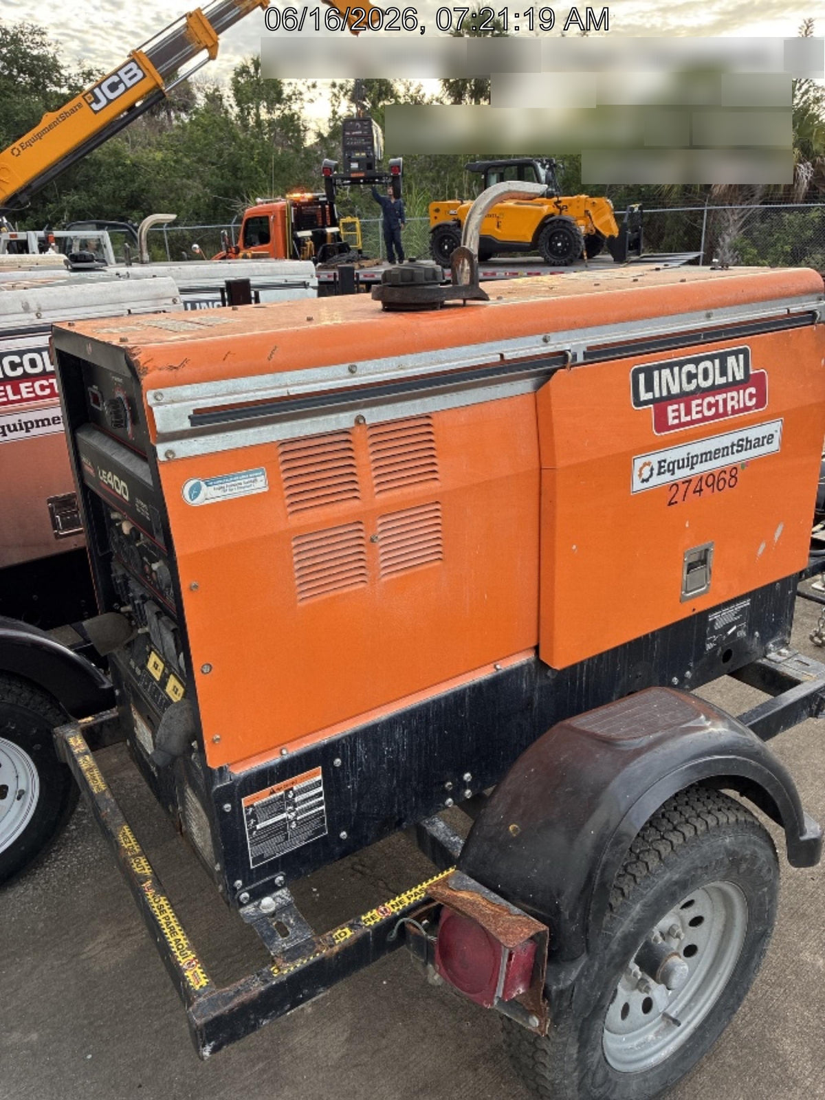 2022 Lincoln Electric LE400 Kubota V1505, Trlr, Cable Rack, Light Kit, ES Decals, T3