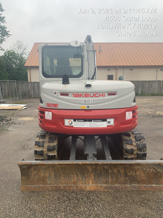 2020 Takeuchi TB290C Cab/Heat/Air, Rubber Tracks, Manual TAG QC