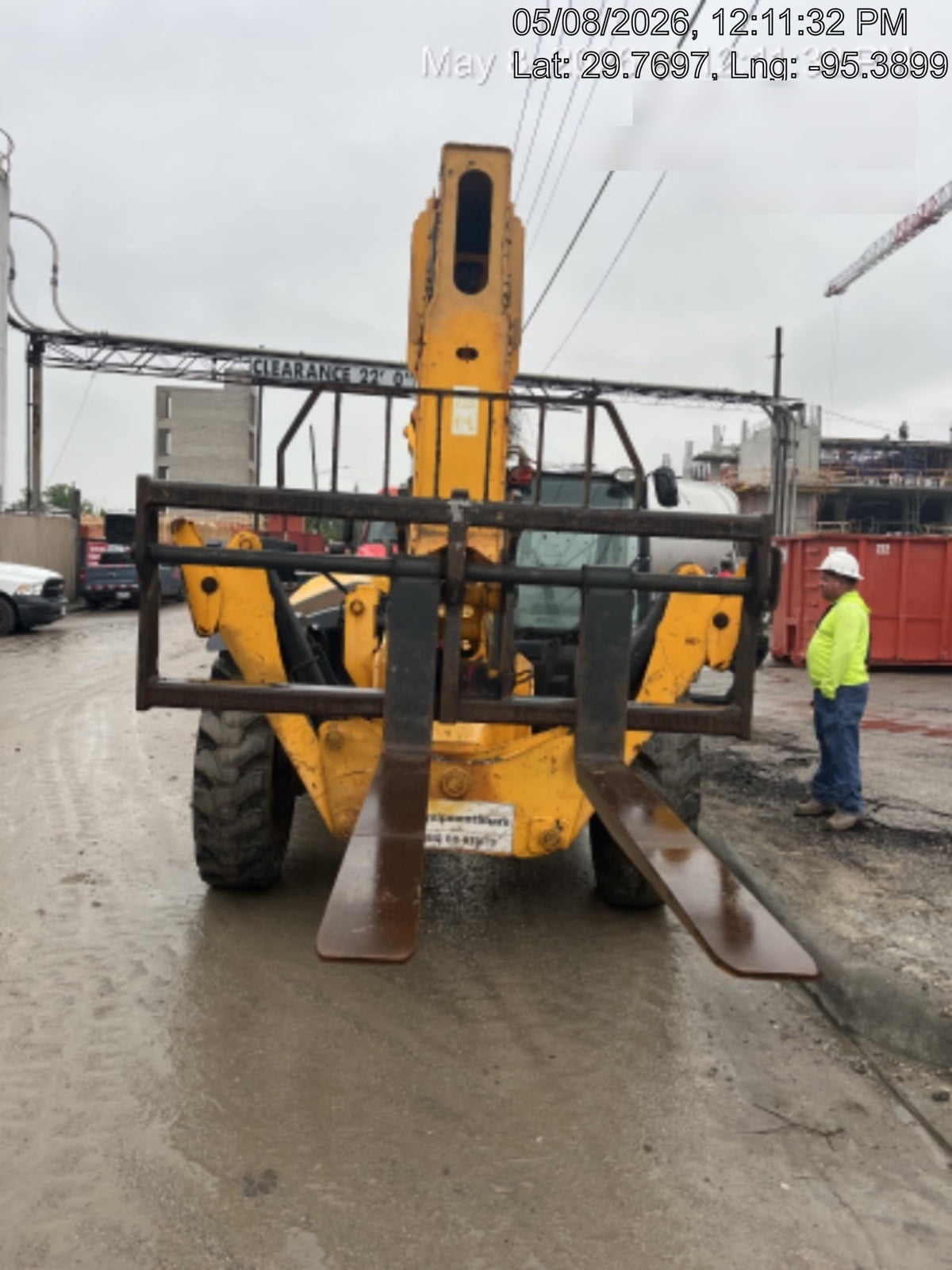 2018 JCB 510-56 JCB 510-56 Telehandler 74 HP w/CAB/HVAC, Beacon, Worklights, Aux Hydraulics, Solid Tires, 60" Carriage/Forks