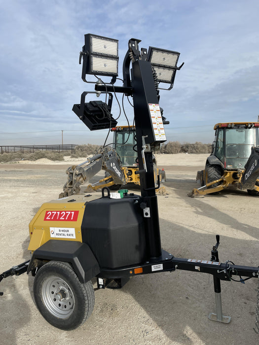 2022 Allmand NLV3GR (4) LED Light Fixture 350W, 23' Vertical Mast, 3kW Prime, Towable, ES Decals, T3