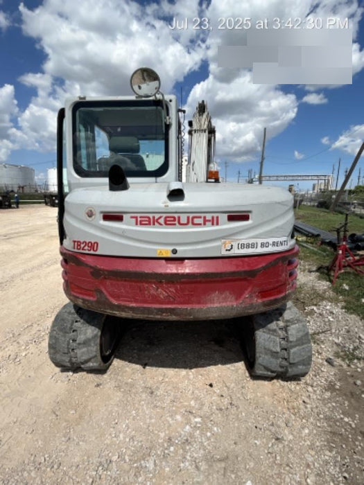 2019 Takeuchi TB290 Takeuchi TB290 Cab/Heat/AC w/Rubber Tracks, Auxiliary Hydraulics, Dozer Blade, Manual QC w/ 18/24/36" Buckets, Hydraulic Thumb Installed