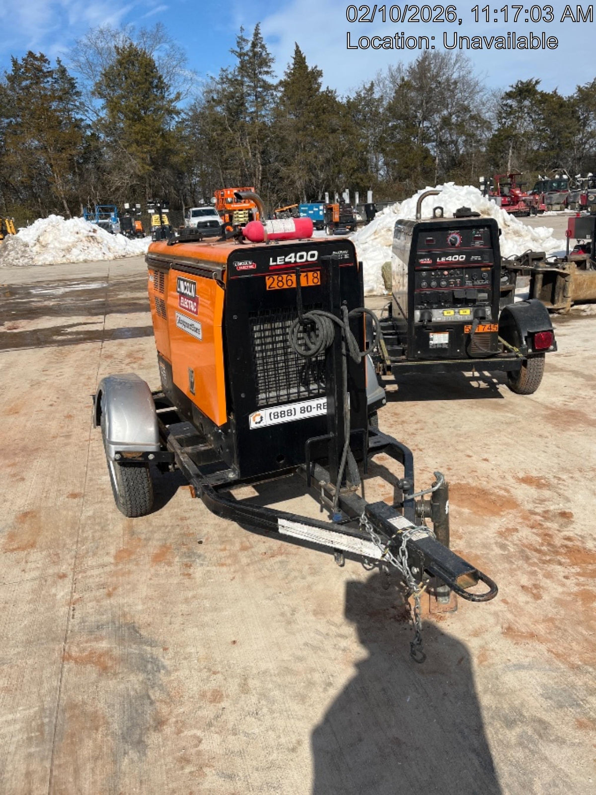 2022 Lincoln Electric LE400 Kubota V1505, Trlr, Cable Rack, Light Kit, ES Decals, T3