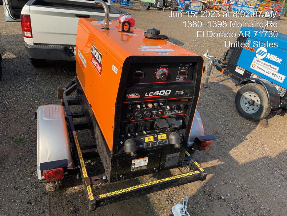 2022 Lincoln Electric LE400 Kubota V1505, Trlr, Cable Rack, Light Kit, ES Decals, T3