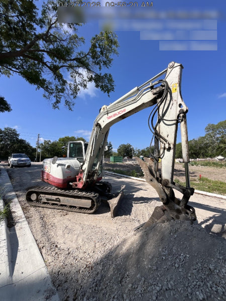 2019 Takeuchi TB290 Cab, AC, Rubber Tracks, Dozer Blade, Travel Alarm, Control Pattern Change Valve, Auxiliary Hydraulics w/18" Quick Coupler Bucket with teeth, 6.2 cu. ft. capacity/24" Quick Coupler Bucket with teeth, 8.6 cu. ft. capacity/36" Quick Coupler Bucket with teeth, 13.4 cu. ft. capacity, Quick Coupler, Hydraulic Thumb Installed