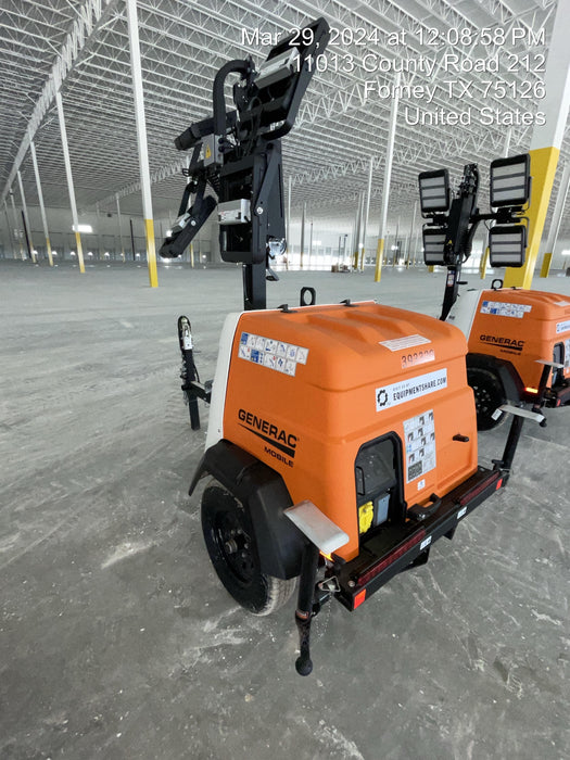 2024 Generac MLT2 Diesel, Flex Switch 120V Input, Powerzone Controller, 
(4) 320W LED Lights, 4kW Generator, 39.9 Gal Fuel Tank, 2" Ball, T3