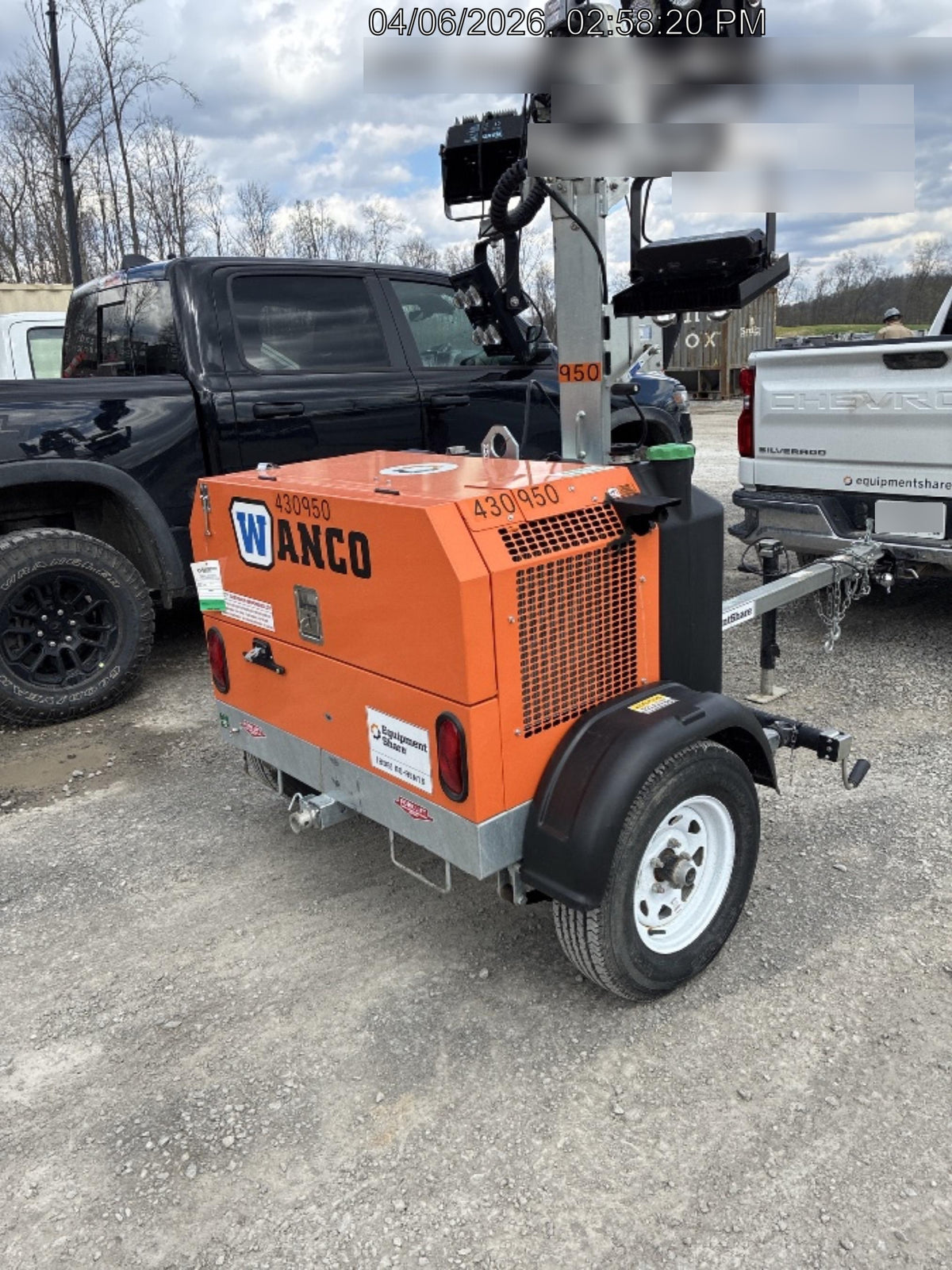 2024 Wanco WLTT-4MM4K Diesel, Deep Sea Controller, Shore Power Plug, Auto Start, (4) 350W LED Floodlights, 4kW Generator, 60 Gal Fuel Tank, 2" Ball, T3