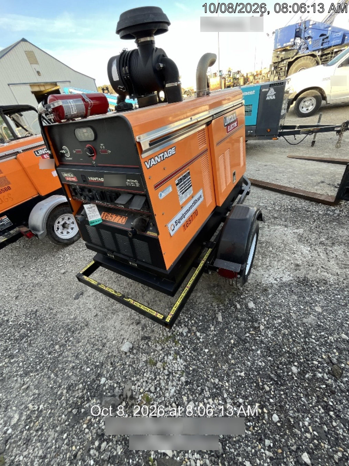 2021 Lincoln Electric Vantage 549X Ready Pak 3, ORANGE (includes trailer, cable rack, fender light kit)