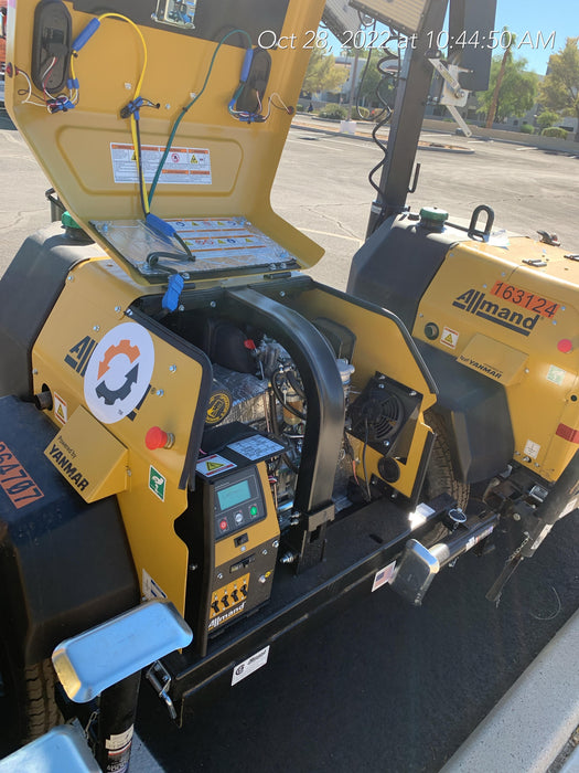 2022 Allmand NLV3GR (4) LED Light Fixture 350W, 23' Vertical Mast, 3kW Prime, Towable, ES Decals, T3