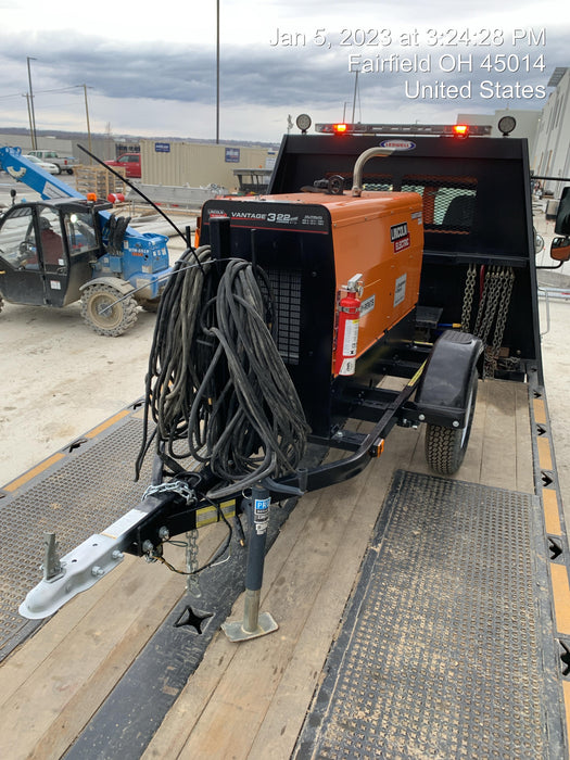 2021 Lincoln Electric Vantage 322 Vantage 322 Ready Pak 3 w/ Decals, ORANGE (includes trailer, cable rack, fender light kit) NO Telematics