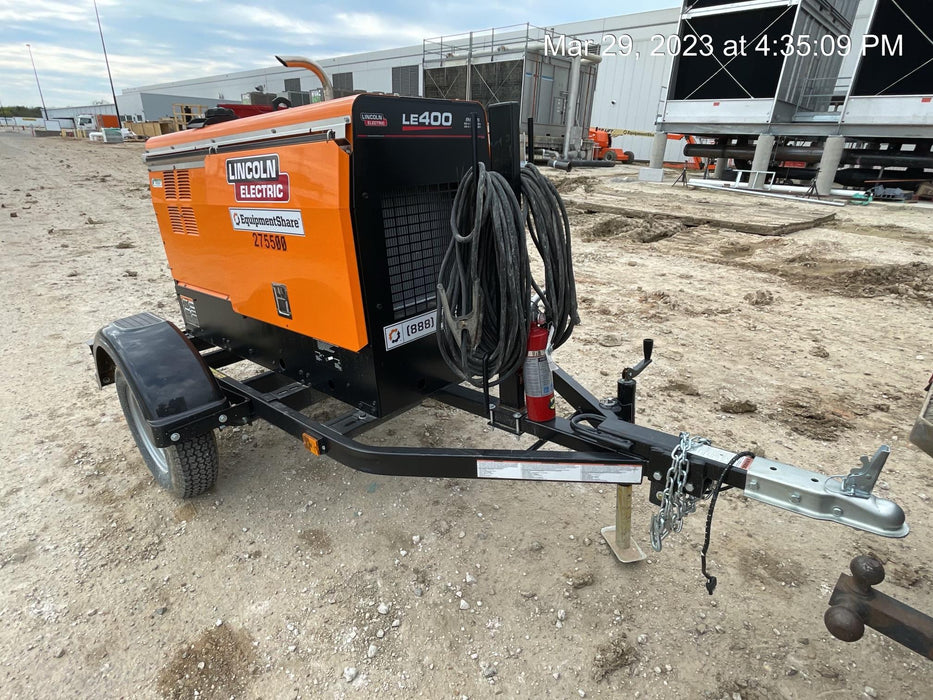 2022 Lincoln Electric LE400 Kubota V1505, Trlr, Cable Rack, Light Kit, ES Decals, T3