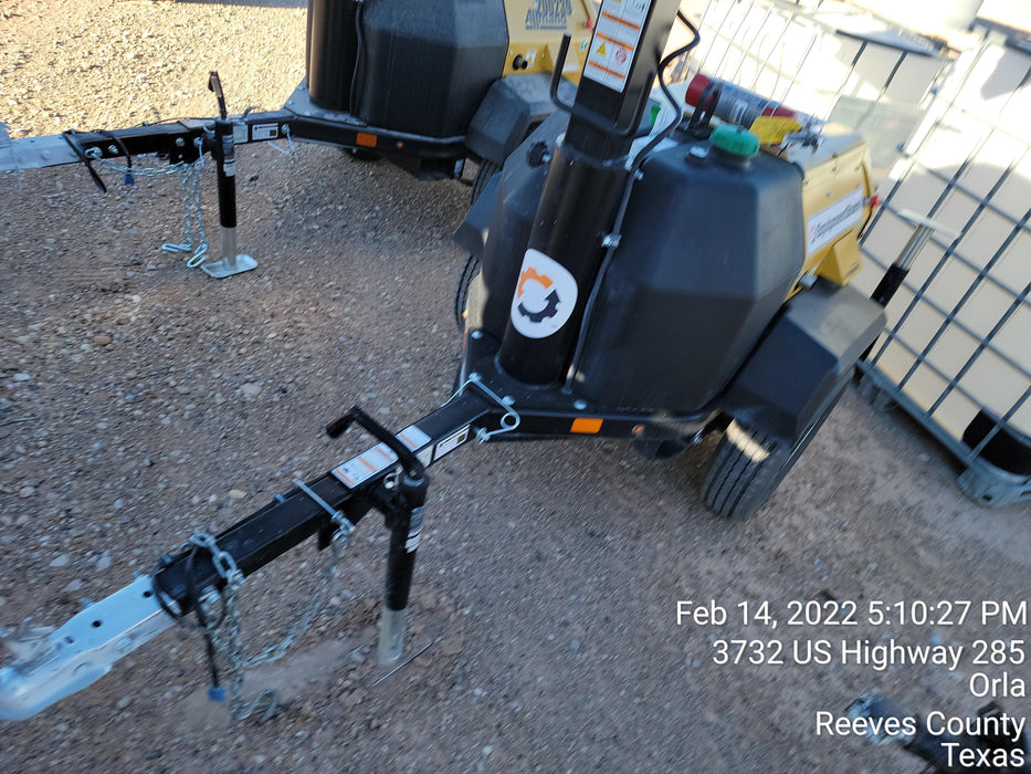 2022 Allmand NLV3GR (4) LED Light Fixture 350W, 23' Vertical Mast, 3kW Prime, Towable, Deep Sea L401, Leveling Jacks, Yanmar T4F 5.8hp