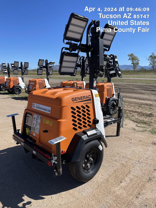 2024 Generac MLT2 Diesel, Flex Switch 120V Input, Powerzone Controller, 
(4) 320W LED Lights, 4kW Generator, 39.9 Gal Fuel Tank, 2" Ball, T3
