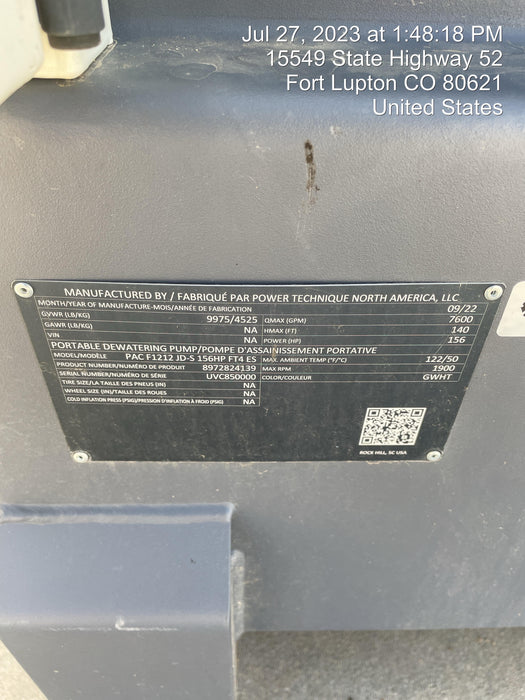 2022 ATLAS COPCO PAC F1212 JD-S