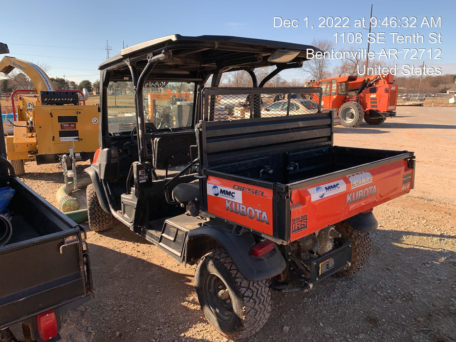 2019 Kubota RTV-X1140 4wd Utility Cart, LED Strobe, Windshield Tempered Glass, Pastic Canopy, Wire Harness Kit, Backup Alarm
