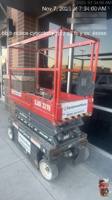 2016 Skyjack SJIII-3219 Skyjack SJ3219 Scissor Lift