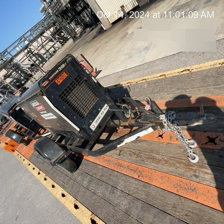 2019 Lincoln Electric Vantage 322 Ready-Pak 3, Two Wheel Trailer, Fender and Light Kit, Cable Rack