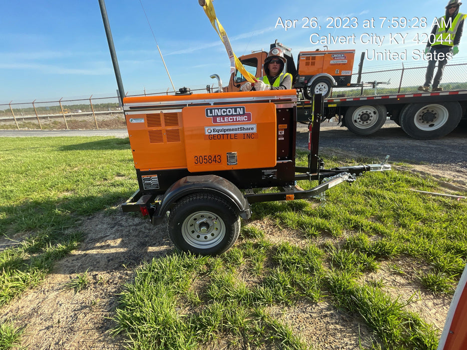 2023 Lincoln Electric LE400 Kubota V1505, Trlr, Cable Rack, Light Kit, ES Decals, T3