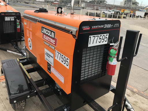 2021 Lincoln Electric Vantage 322 Vantage 322 Ready Pak 3 w/ Decals, ORANGE (includes trailer, cable rack, fender light kit) NO Telematics