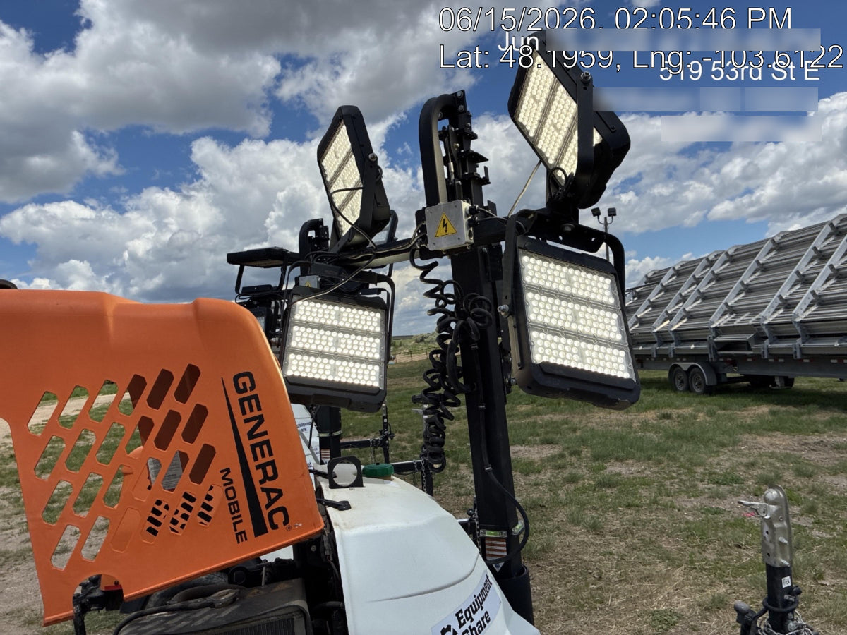 2024 Generac MLT2 Diesel, Flex Switch 120V Input, Powerzone Controller, 
(4) 320W LED Lights, 4kW Generator, 39.9 Gal Fuel Tank, 2" Ball, T3