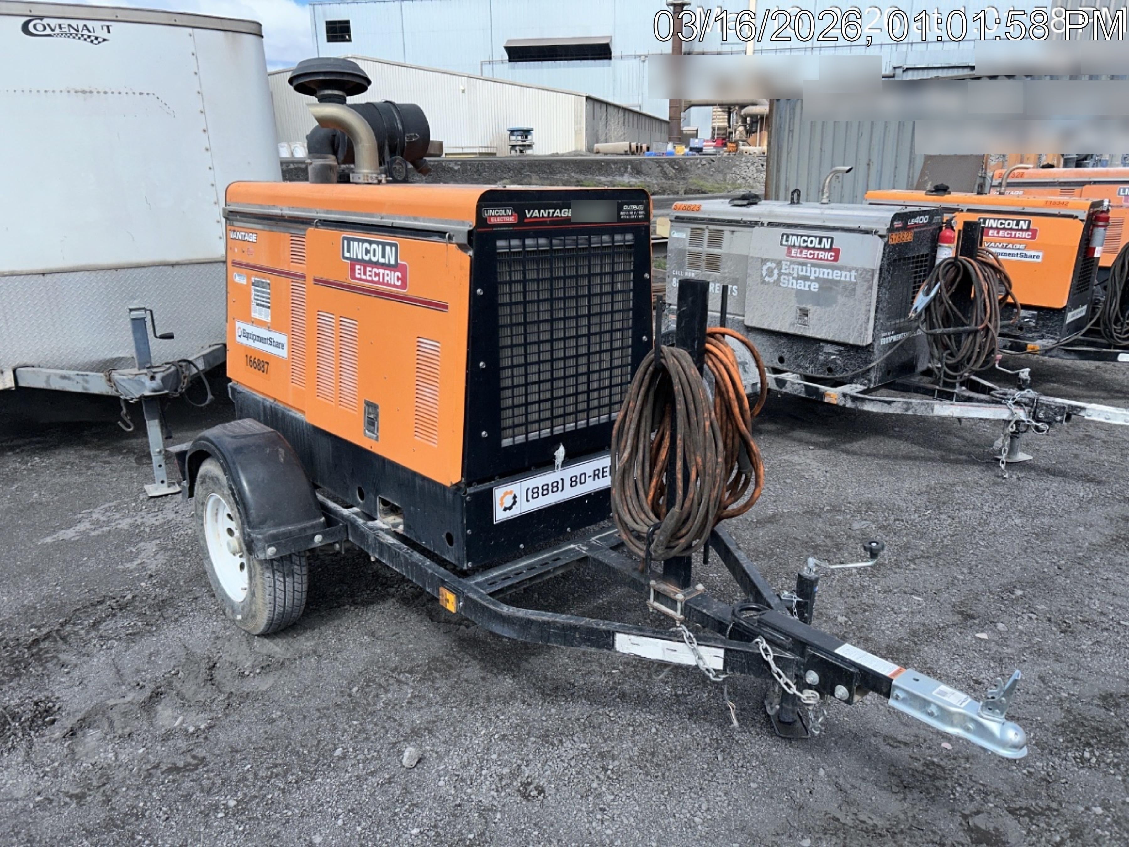 2021 Lincoln Electric Vantage 549X Ready Pak 3, ORANGE (includes trailer, cable rack, fender light kit)