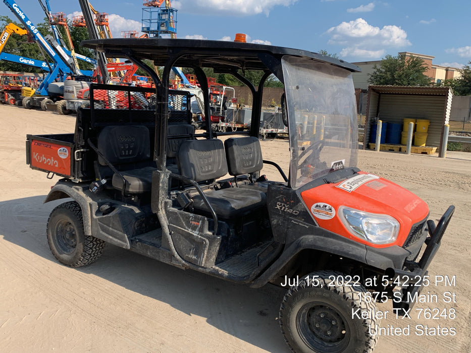 2021 Kubota RTV-X1140W-H Plastic Canopy, Windshield Acrylic Clear, LED Strobe Light, Wire Harness Kit, Back up Alarm