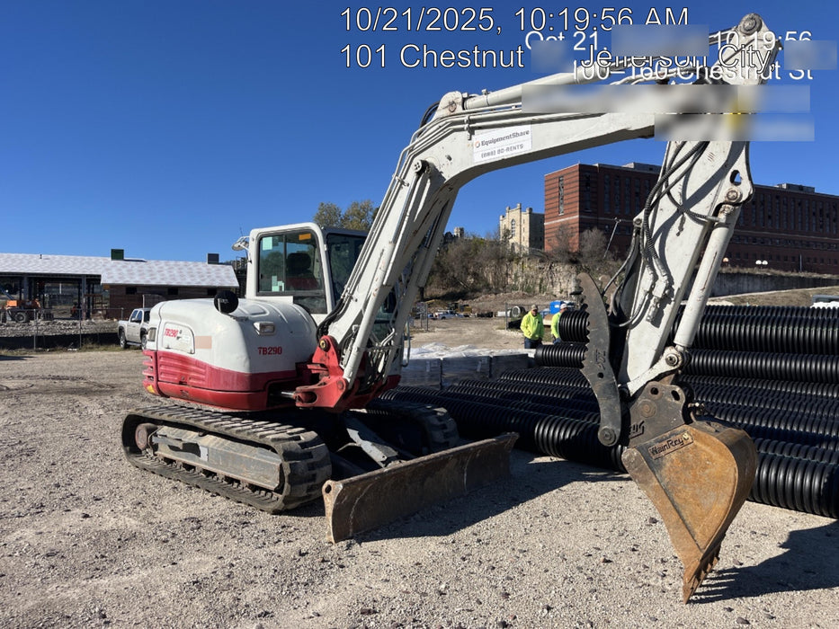 2019 Takeuchi TB290 Takeuchi TB290 Cab/Heat/AC w/Rubber Tracks, Auxiliary Hydraulics, Dozer Blade, Manual QC