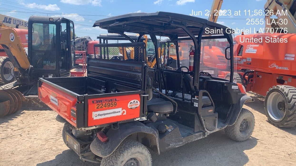 2022 Kubota RTV-X1140W-H Plastic Canopy, Windshield Acrylic Clear, LED Strobe Light, Wire Harness Kit, Back up Alarm