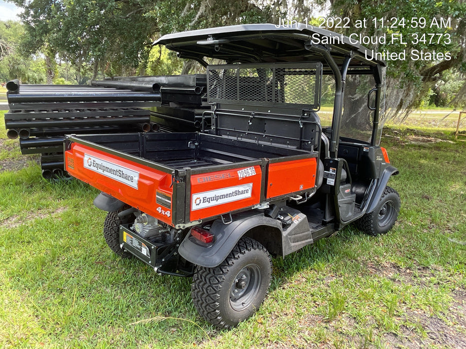2022 Kubota RTV-X1140W-H Plastic Canopy, Windshield Acrylic Clear, LED Strobe Light, Wire Harness Kit, Back up Alarm