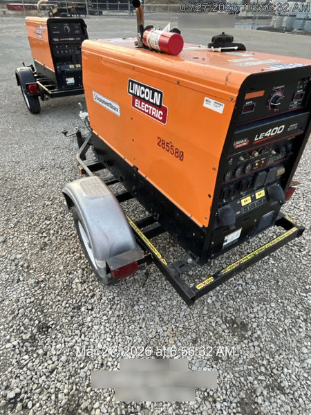 2022 Lincoln Electric LE400 Kubota V1505, Trlr, Cable Rack, Light Kit, ES Decals, T3