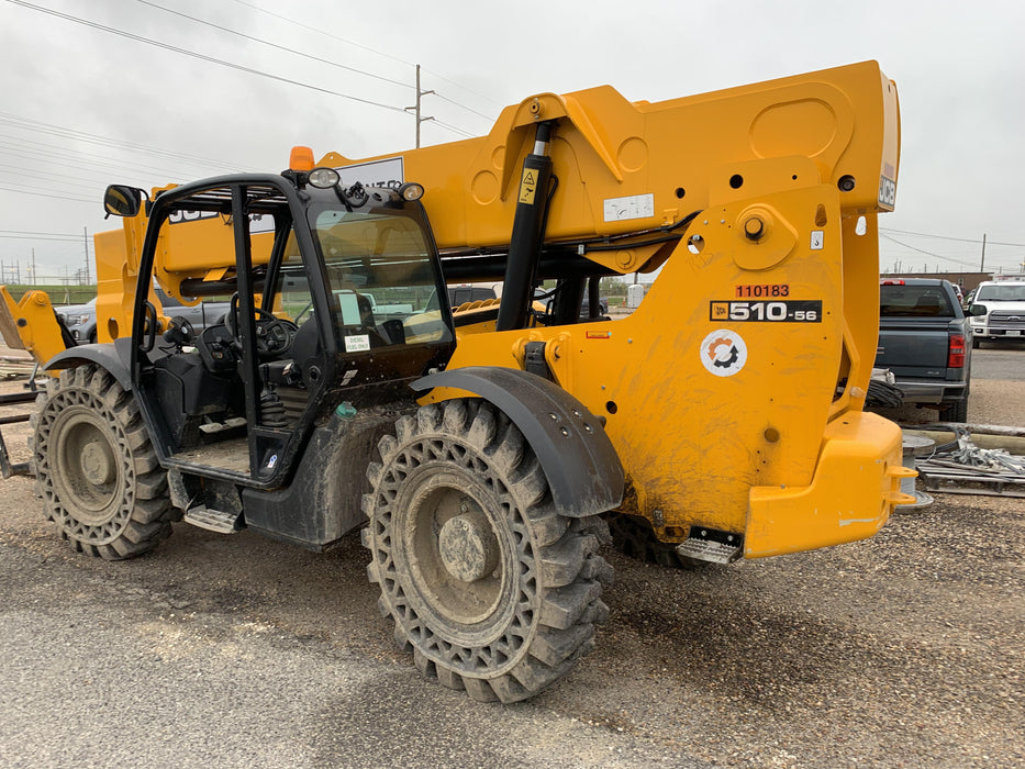 2020 JCB 510-56 Canopy, Solid Tires, Work Lights, Beacon, Aux Hydraulics, Back up Alarm, Lifting Eye, ES Decals
