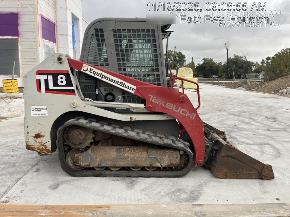 2019 Takeuchi TL8 Cab/Heat/AC, Back-up Alarm, Hydraulic QC 76" HD Bucket with smooth bolt-on edge