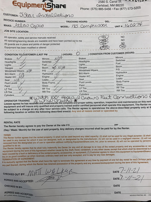 2021 ATLAS COPCO XAS188 CWK