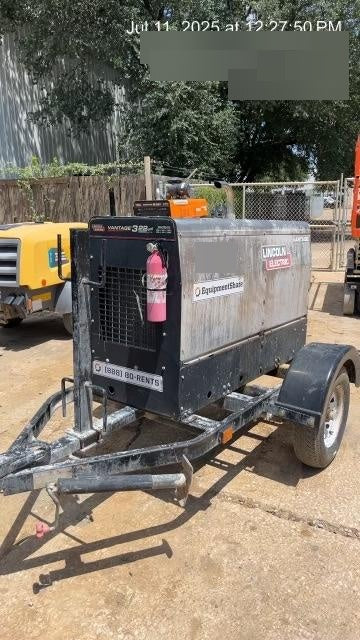 2019 Lincoln Electric Vantage 322 Ready-Pak 3, Two Wheel Trailer, Fender and Light Kit, Cable Rack