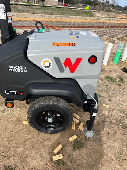 2024 Wacker Neuson LTT4 Diesel, Kohler KDW702, Deep Sea Controller, Auto Start, LED 320W, Bypass Outlet, T3