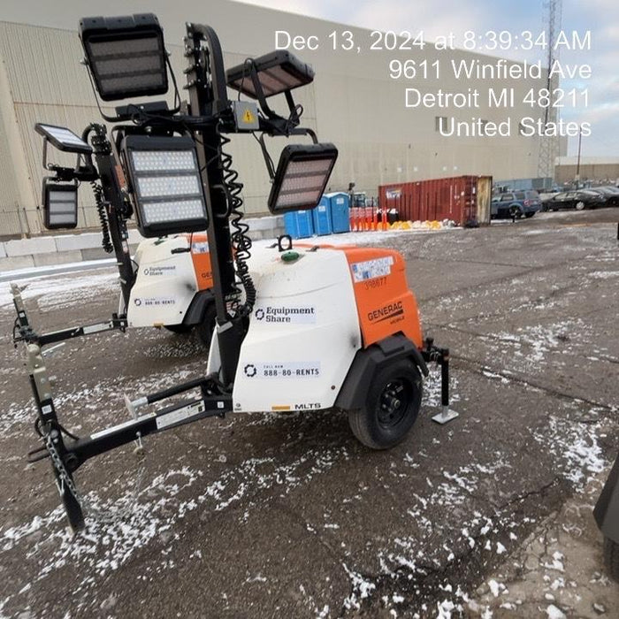 2024 Generac MLT2 Diesel, Flex Switch 120V Input, Powerzone Controller, 
(4) 320W LED Lights, 4kW Generator, 39.9 Gal Fuel Tank, 2" Ball, T3