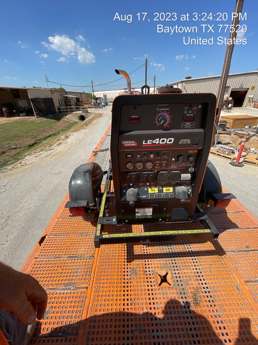 2022 Lincoln Electric LE400 Kubota V1505, Trlr, Cable Rack, Light Kit, ES Decals, T3