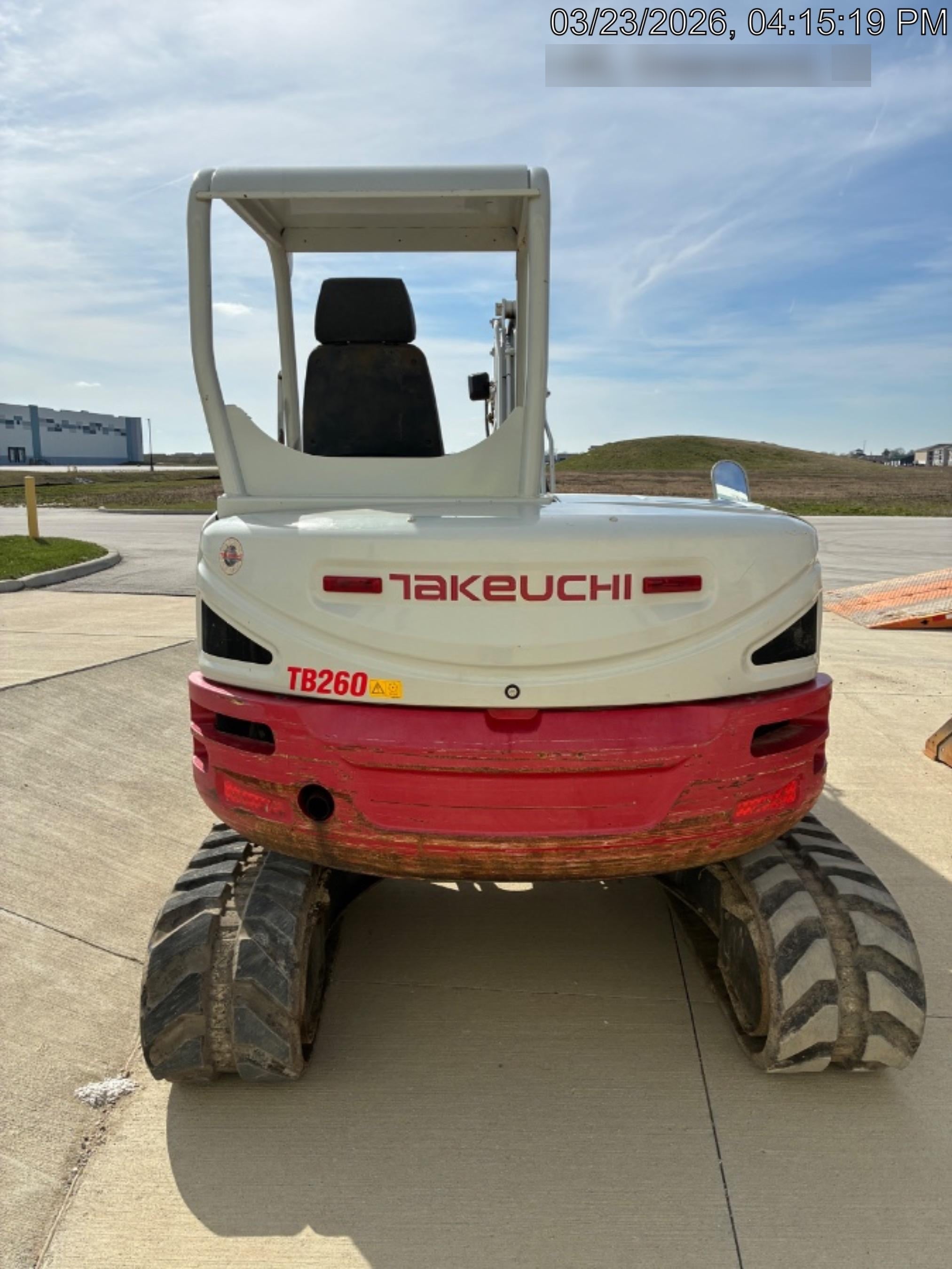 2019 Takeuchi TB260 Takeuchi TB260 Canopy w/Rubber Tracks, Auxiliary Hydraulics, Standard Blade, Manual QC
