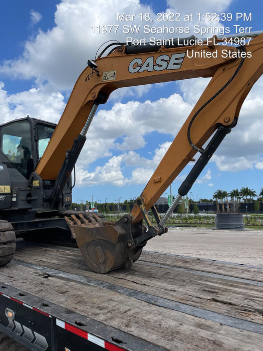 2018 Case CX80C CLOSED CAB, A/C, RUBBER TRACKS PADS, 7'-2" ARM