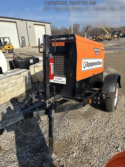 2021 Lincoln Electric Vantage 322 Vantage 322 Ready Pak 3 w/ Decals, ORANGE (includes trailer, cable rack, fender light kit) NO Telematics