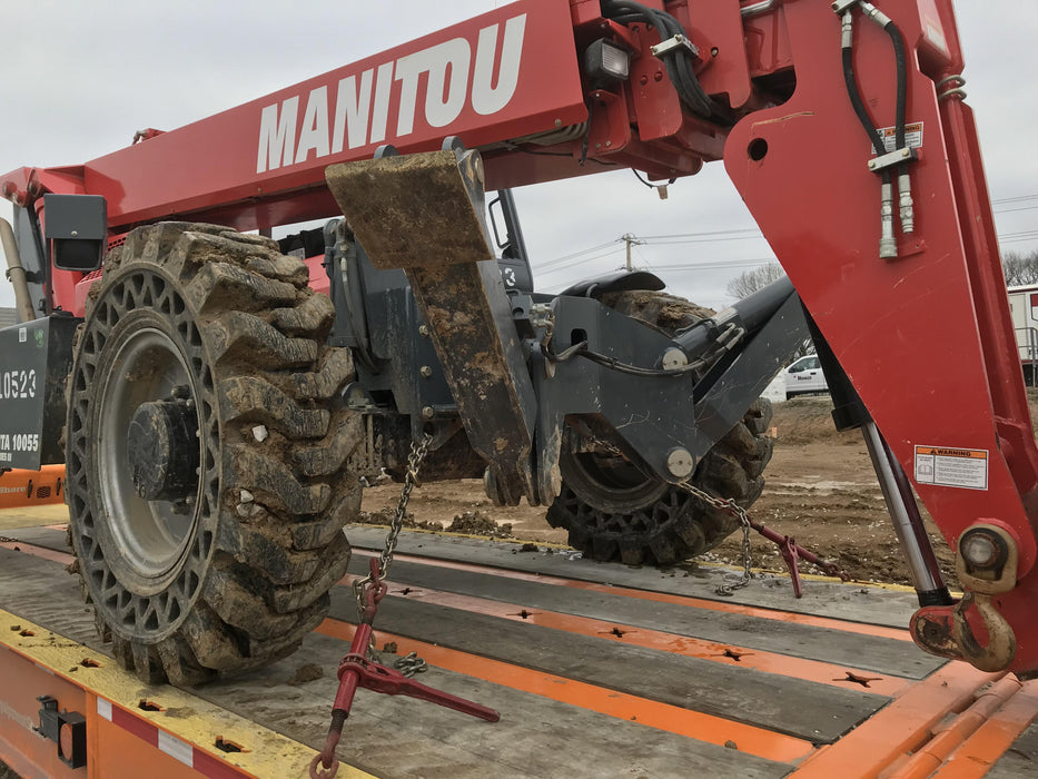 2018 Manitou MTA10055 Manitou MTA 10055 w/Cab/Heat/AC, Work Lights/Strobe, Aux Hyd, Solid Tires, Lift Hook, 66" Carriage, 60" Forks