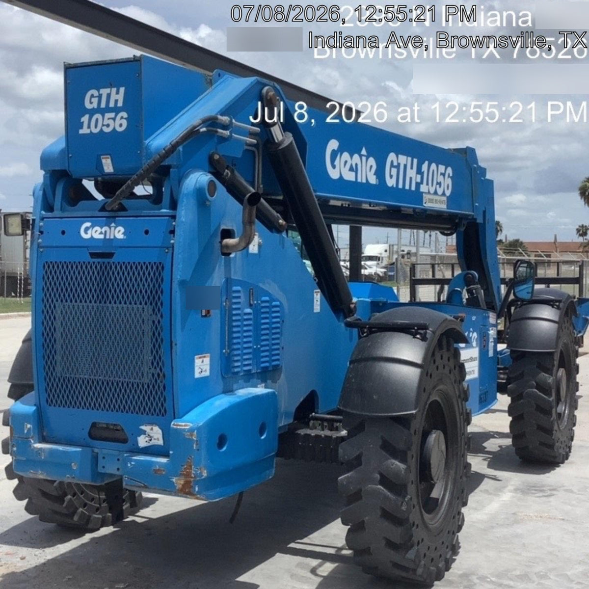 2018 Genie GTH-1056 Genie GTH-1056 w/CAB, Solid Tires, Work Lights, 60" carriage/forks, cab mesh, beacon