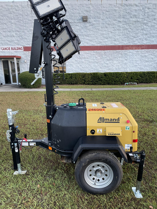 2022 Allmand NLV3GR (4) LED Light Fixture 350W, 23' Vertical Mast, 3kW Prime, Towable