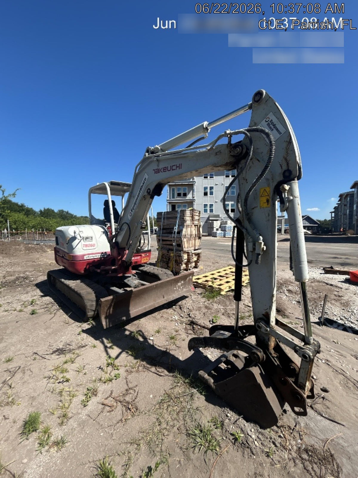 2019 Takeuchi TB260 Canopy, Standard Blade, Auxiliary hydraulics Manual QC, Hydraulic thumb, 12" ,18", 24" Bucket