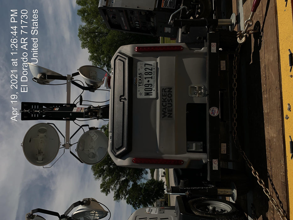 2019 Wacker Neuson LTV6L-MH Wacker Neuson LTV6L Mobile Light Tower w/Fuel Level Sensor Installed